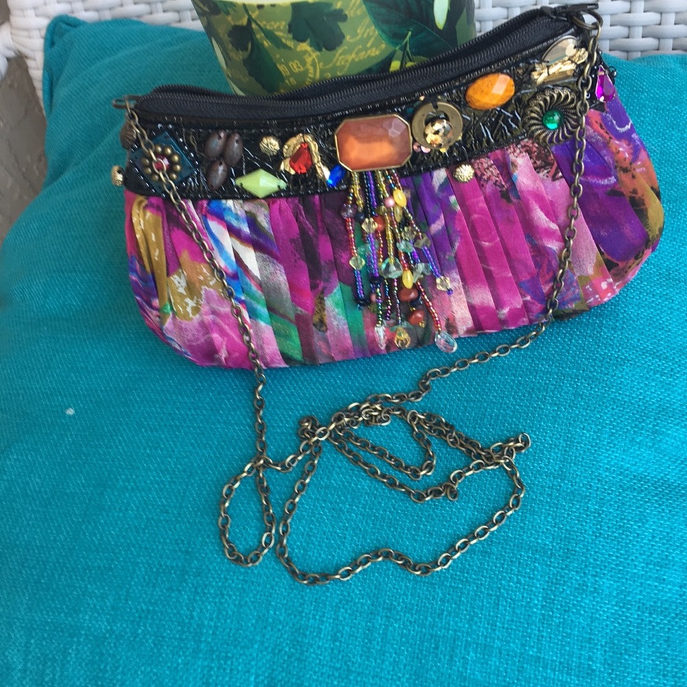 MARY FRANCES COLORFUL Purse⚜️💜🧡❤️💙💚💖